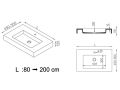 Design washbasin,  in Solid-Surface mineral resin - CHESTE 50