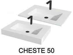 Design washbasin,  in Solid-Surface mineral resin - CHESTE 50