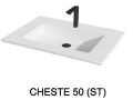 Design washbasin,  in Solid-Surface mineral resin - CHESTE 50