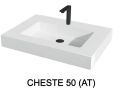 Design washbasin,  in Solid-Surface mineral resin - CHESTE 50