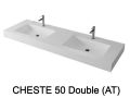Design washbasin,  in Solid-Surface mineral resin - CHESTE 50 DOUBLE