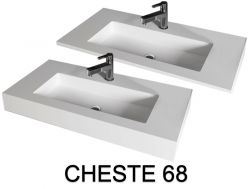Design washbasin,  in Solid-Surface mineral resin - CHESTE 68