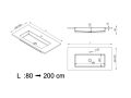 Design washbasin,  in Solid-Surface mineral resin - CHESTE 68