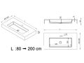 Design washbasin,  in Solid-Surface mineral resin - CHESTE 68