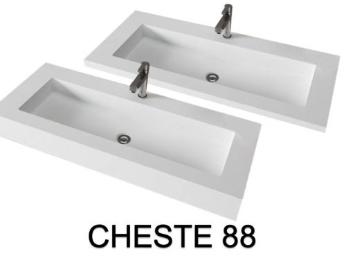 Design washbasin,  in Solid-Surface mineral resin - CHESTE 88