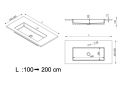 Design washbasin,  in Solid-Surface mineral resin - CHESTE 88
