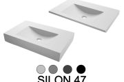 Washbasin top, suspended or table top, in mineral resin - SILON 47