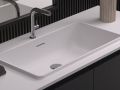 Vanity top, wall-mounted or built-in, in mineral resin - CEUTA 120