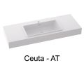 Vanity top, wall-mounted or built-in, in mineral resin - CEUTA 80