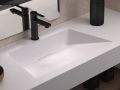 Vanity top, wall-mounted or built-in, in mineral resin - FERROL 80