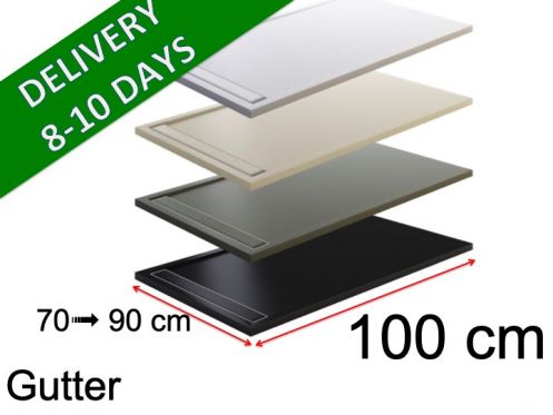 100 cm - Gutter shower tray with resin grid - GUTTER COVER