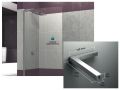 Fixed shower screen, discreet stabilizer bar - OV-L6