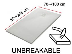 Shower tray, flexible and unbreakable innovative technology - UNBREAKABLE 150