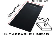 Shower tray, flexible and unbreakable innovative technology - UNBREAKABLE LINEAR 200