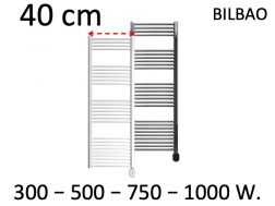 Radiator, designer towel warmer, electric, width 40 cm - BILBAO
