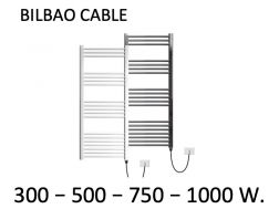 Radiator, designer towel warmer, electric, for room thermostat - BILBAO CABLE