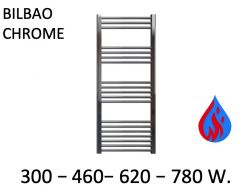 Design towel warmer, hydraulic, for central heating - BILBAO CHROME 50