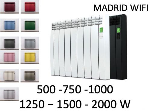 Electric radiator, with front dissipation fins - MADRID WIFI