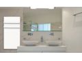Designer towel dryer, electric, with heat accumulator - STONEHENGE WIFI rectangle