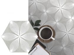 Juliet Solana - 21 x 25 cm - Floor and wall tiles, hexagonal matte aged finish