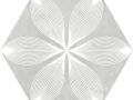 Juliet Solana - 21 x 25 cm - Floor and wall tiles, hexagonal matte aged finish