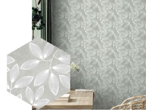 Juliet Oriana - 21 x 25 cm - Floor and wall tiles, hexagonal matte aged finish