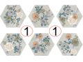 Juliet Sela - 21 x 25 cm - Floor and wall tiles, hexagonal matte aged finish