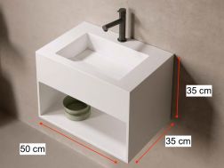 Hand basin, in Solid-Surface - MINI ARIEL MIDDLE
