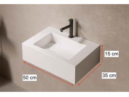 Hand basin, in Solid-Surface - MINI ARIEL STANDARD