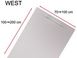 Shower tray, drain, in mineral resin - WEST
