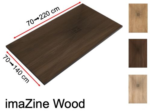 Shower tray, digital printing, wood effect - imaZine WOOD