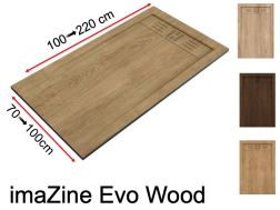 Shower tray, channel, wood effect - EVO WOOD