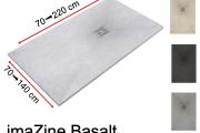 Shower tray, digital printing, basalt effect - imaZine Basalt