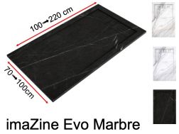 Shower tray, channel, marble effect - EVO marble