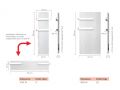 Design towel dryer, electric, with heat accumulator - STONEHENGE slim