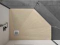 Extra flat pentagonal resin shower tray PENTAGONE right