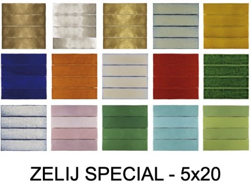 ZELIJ SPECIAL 5x20 cm - wall tile, zellige style.