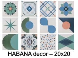 HABANA DECOR 20x20 cm - Floor and wall tiles, cement tile style