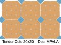 TENDER 20 x 20 cm - Floor tiles, octagonal with taco