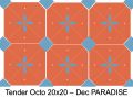 TENDER 20 x 20 cm - Floor tiles, octagonal with taco
