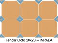 TENDER 20 x 20 cm - Floor tiles, octagonal with taco