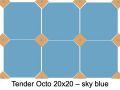 TENDER 20 x 20 cm - Floor tiles, octagonal with taco