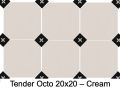 TENDER 20 x 20 cm - Floor tiles, octagonal with taco