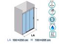 Shower door, double sliding on a fixed - DUB 2PF
