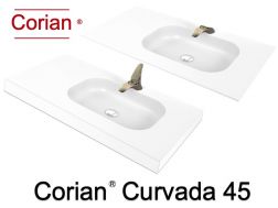 Washbasin, 50 x 100 cm, in Corian ® - CURVADA 45