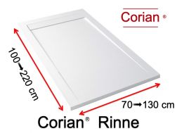 Shower tray, drain - CORIAN ® RINNE XL