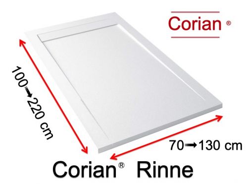 Shower tray, drain - CORIAN  RINNE XL