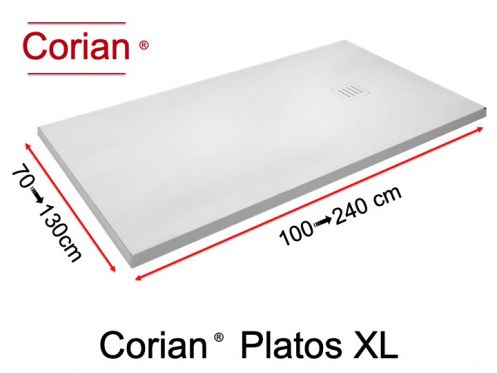 Shower tray, in Corian  - PLATOS XL