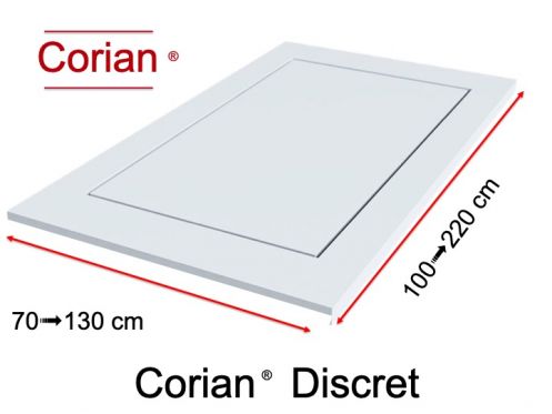 Shower tray, discrete drainage - DISCRET CORIAN 