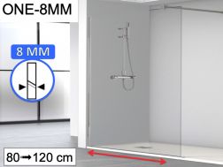 Shower screen, 8 mm fixed glass - ONE-8MM